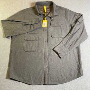 Good Counsel Martin CPO Wool Jacket Mens 2XLT Gray Snap Front Utility Shirt NWT